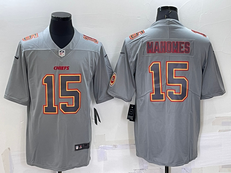 Men's Kansas City Chiefs #15 Patrick Mahomes With Patch Atmosphere Fashion Stitched Jersey